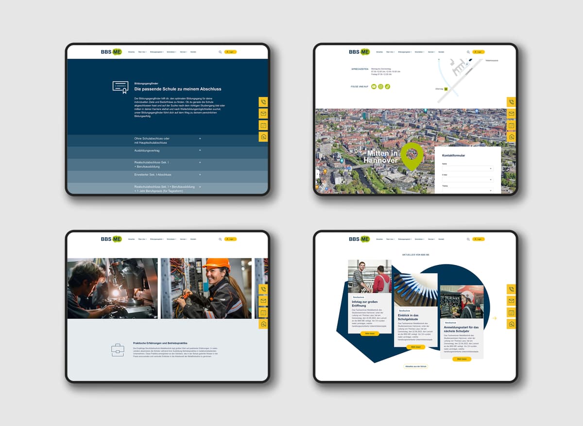 BBSME – Schulwebsite & Corporate Design