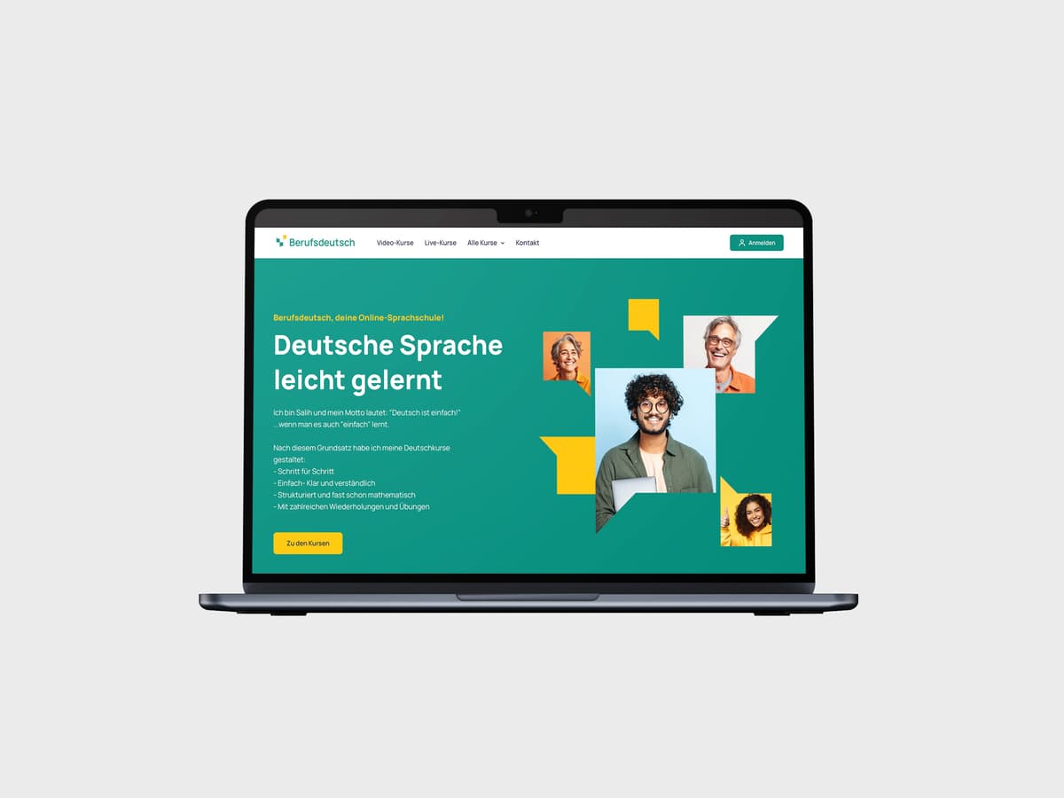 Berufsdeutsch - Webseite für Online-Sprachschule