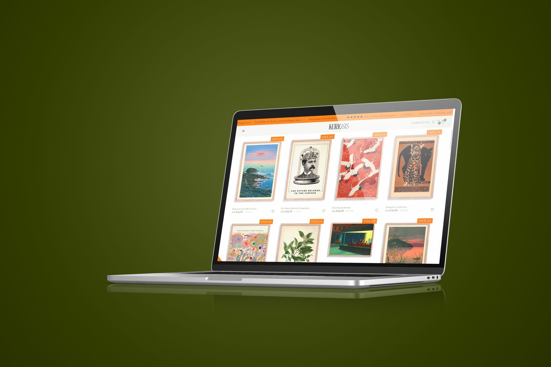 KURIOSIS Corporate Design Showcase - Website Interface