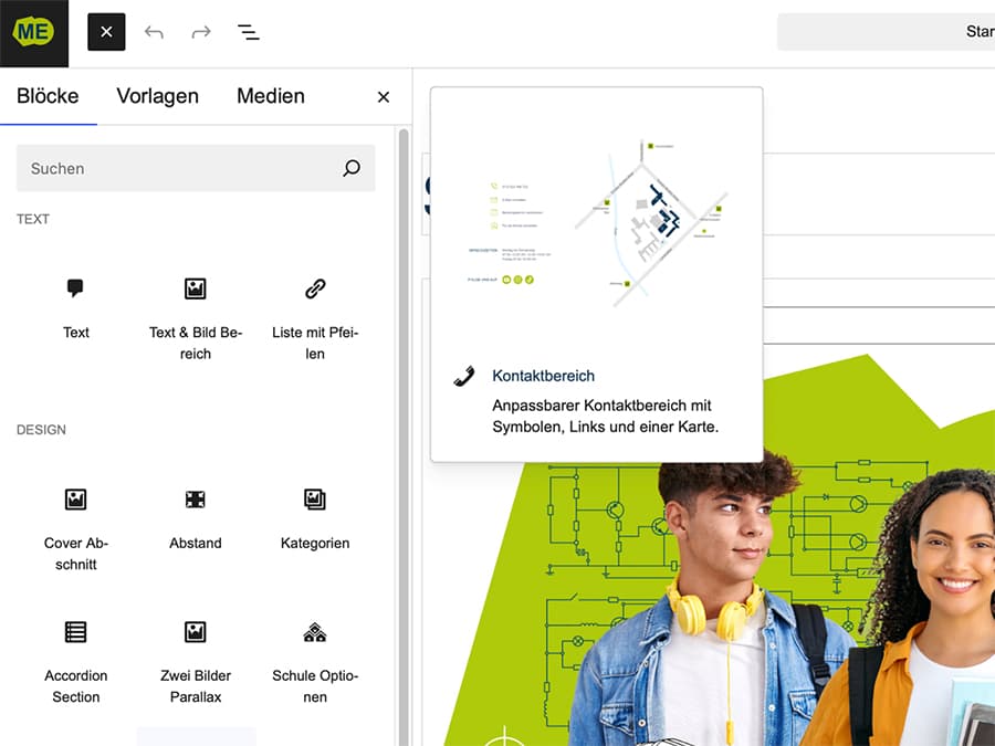 WordPress Editor der BBSME – Inhalte pflegen