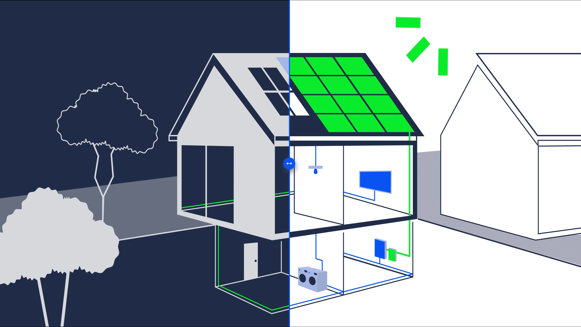 E-Solaris Illustration Tag-und Nachtnutzung